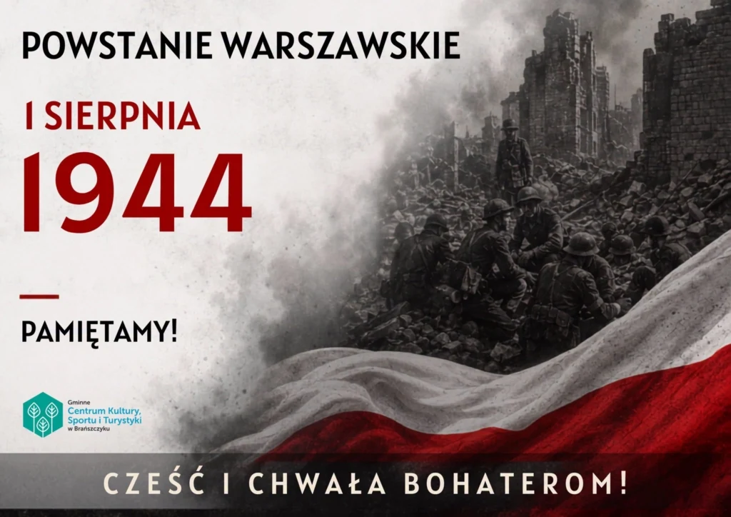 Grafika upamiętniająca Powstanie Warszawskie: 1 sierpnia 1944, pamiętamy